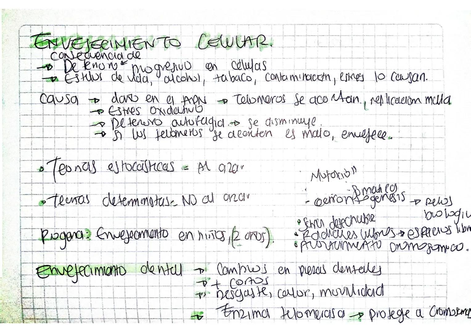 ENVEJECIMIENTO CELULAR.
Consecuencia de
K
De tenor progresivo en células
Estilus de vida, alcohol, tabaco, contaminación, estes 10 causan.
c