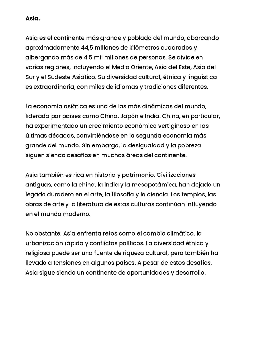 CONTINENTE - ASIA