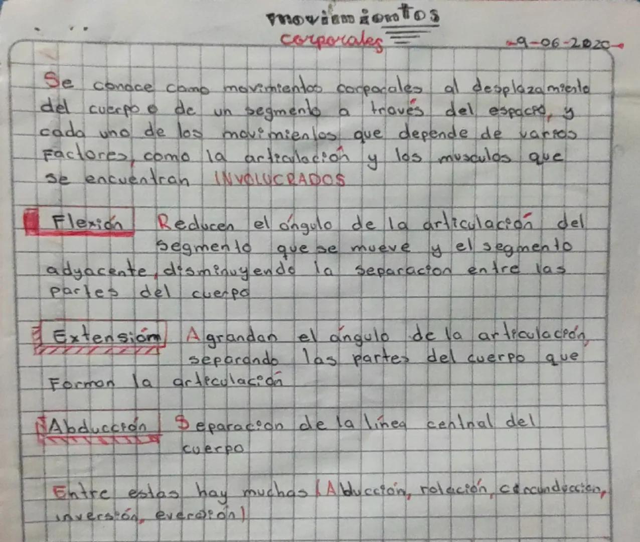 movimientos
corporates
29-06-2020
Se conoce como movimientos corporales al desplazamiento
del cuerpo o de un segmento a través del espacio, 