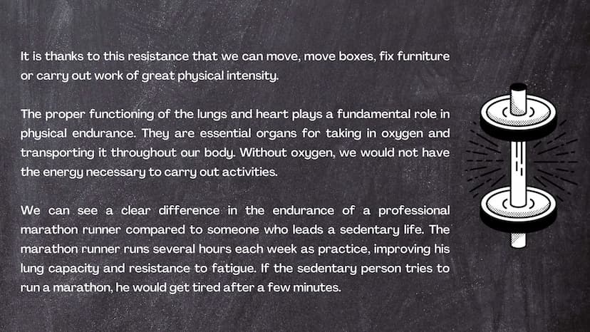 WHAT IS
RESISTANCE?
Resistance is the ability to be able
to perform a skill efficiently for a
good amount of time. To have
good resistance w