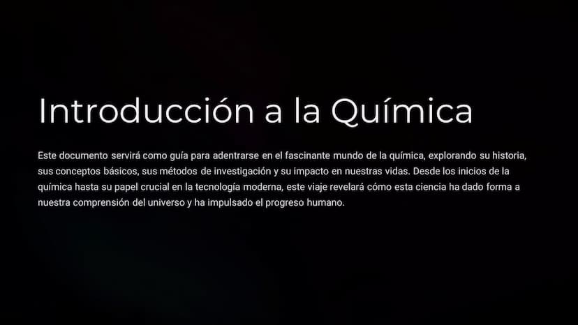 Introducción a la Química
Este documento servirá como guía para adentrarse en el fascinante mundo de la química, explorando su historia,
sus