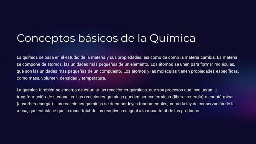 Introducción a la Química
Este documento servirá como guía para adentrarse en el fascinante mundo de la química, explorando su historia,
sus