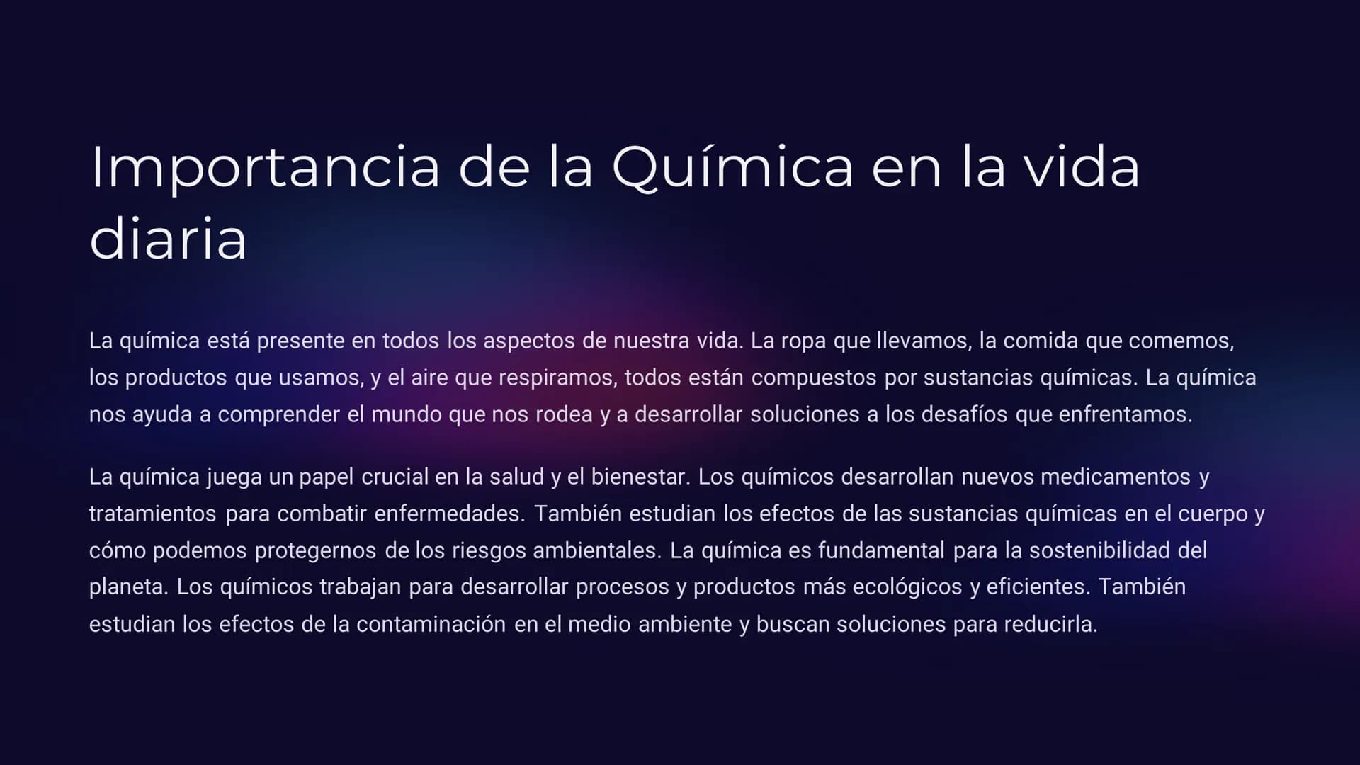 Introducción a la Química
Este documento servirá como guía para adentrarse en el fascinante mundo de la química, explorando su historia,
sus