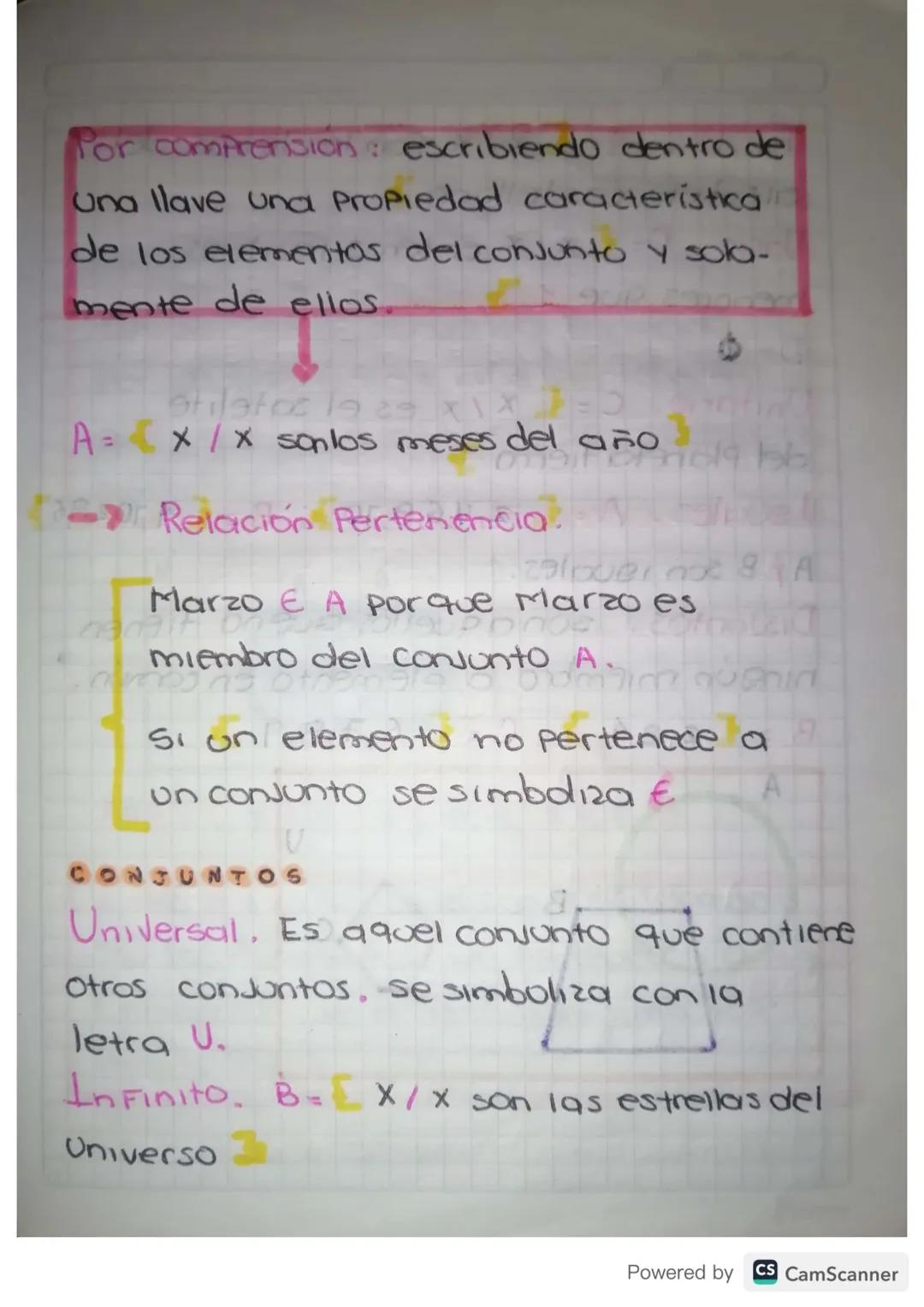 # CONJUNTOS

*   Es toda reunión o colección de
elementos que pertenecen a una categoria
bien definida. Se representan mediantes
letras mayú