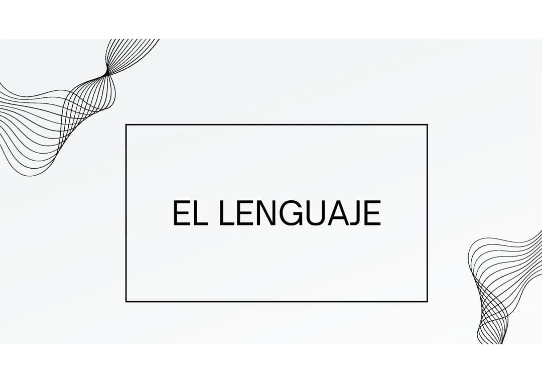 Presentación sobre el lenguaje