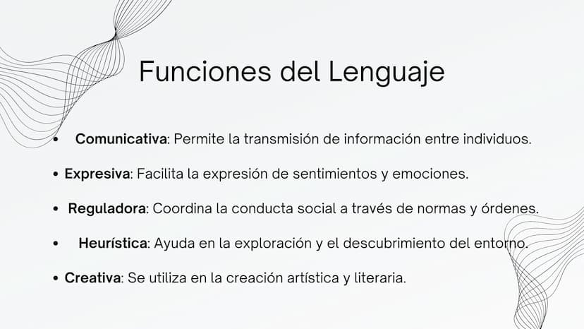 EL LENGUAJE ¿Qué es el Lenguaje?
El lenguaje es un sistema de comunicación
estructurado que puede ser tanto natural
como artificial. Incluye