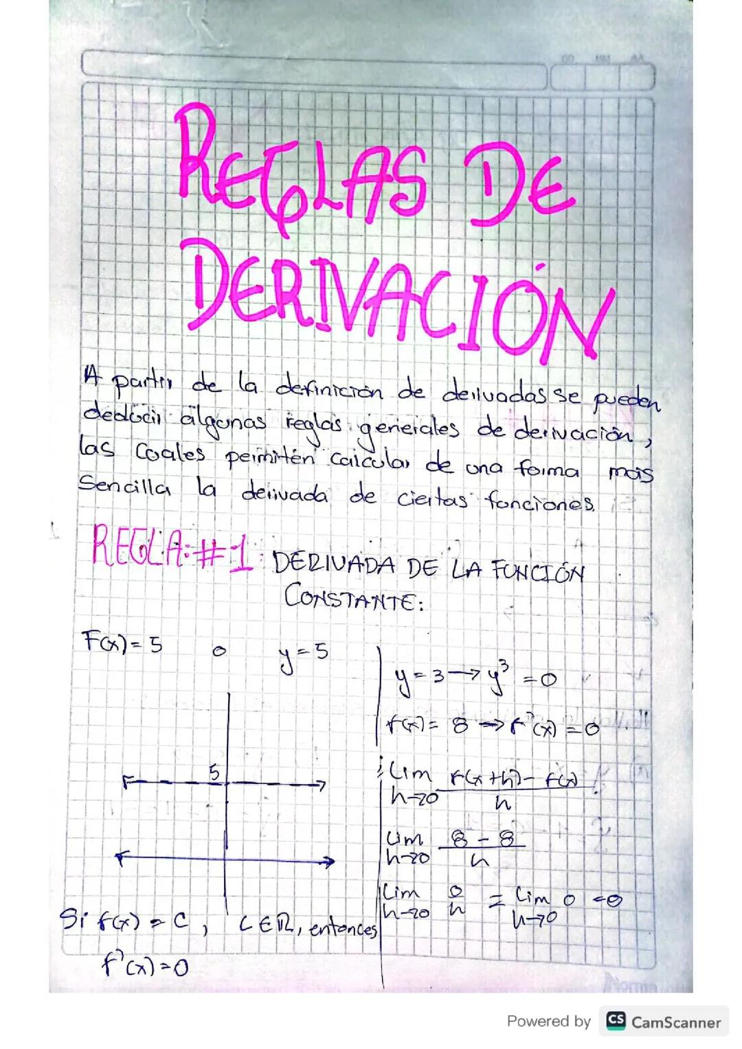 REGLAS DE DERIVACIÓN.