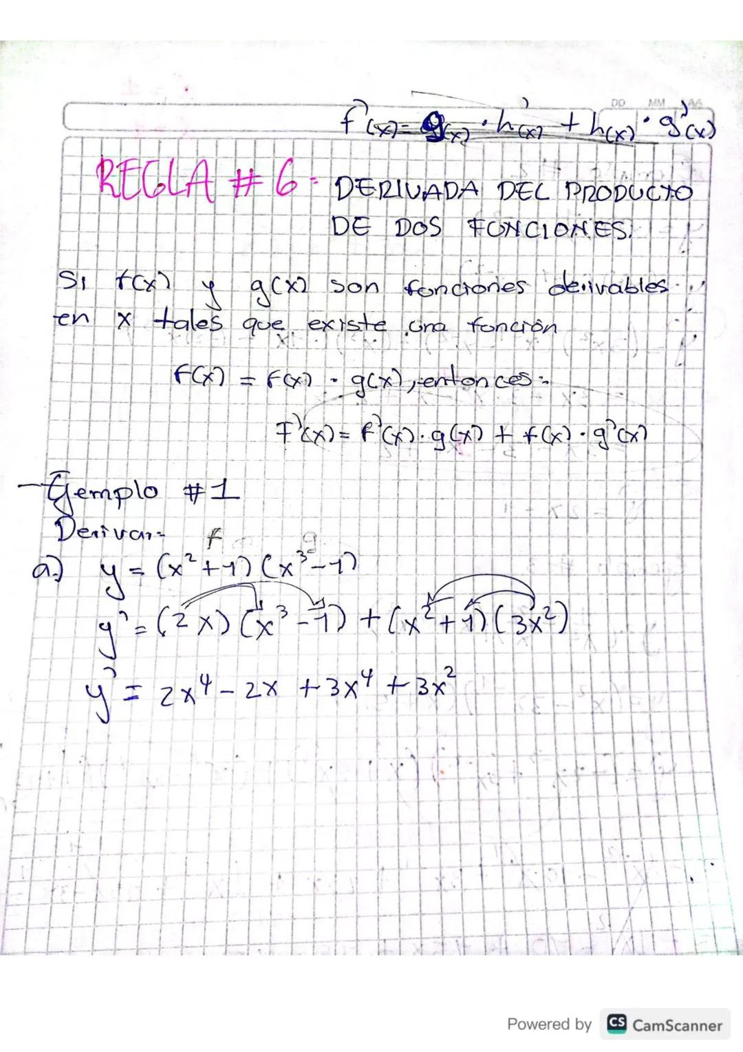 REGLAS DE
DERIVACIÓN
A partir de la definición de derivadas se pueden
deducir algonas reglas generales de derivación
las Coales permiten cal