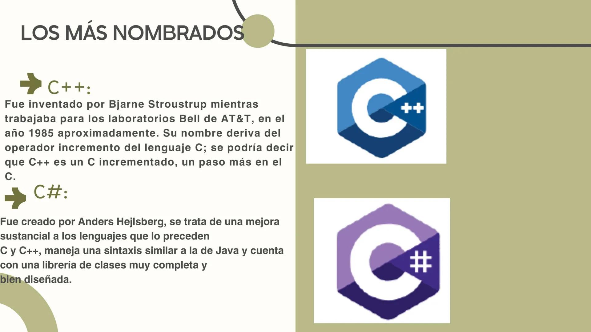 ➜ Introducción +
En esta presentación se hace una introducción a los
conceptos básicos y características de los lenguajes de
programación or