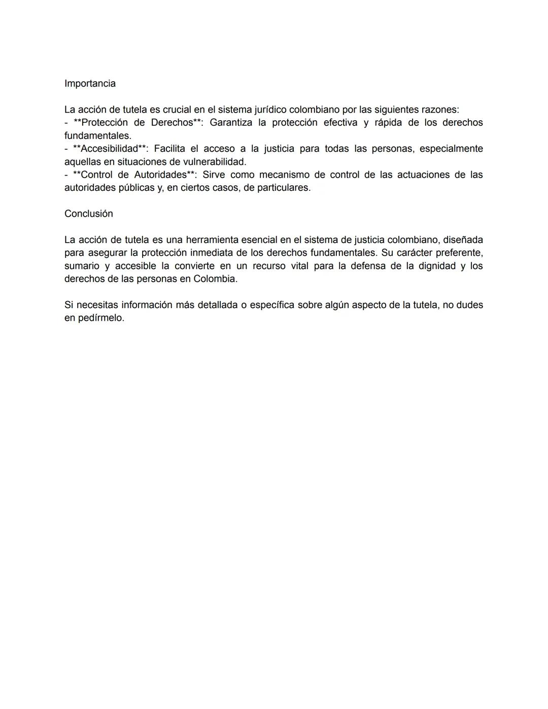 # LA TUTELA

Introducción

La acción de tutela es un mecanismo jurídico consagrado en la Constitución Política de
Colombia de 1991. Su propó