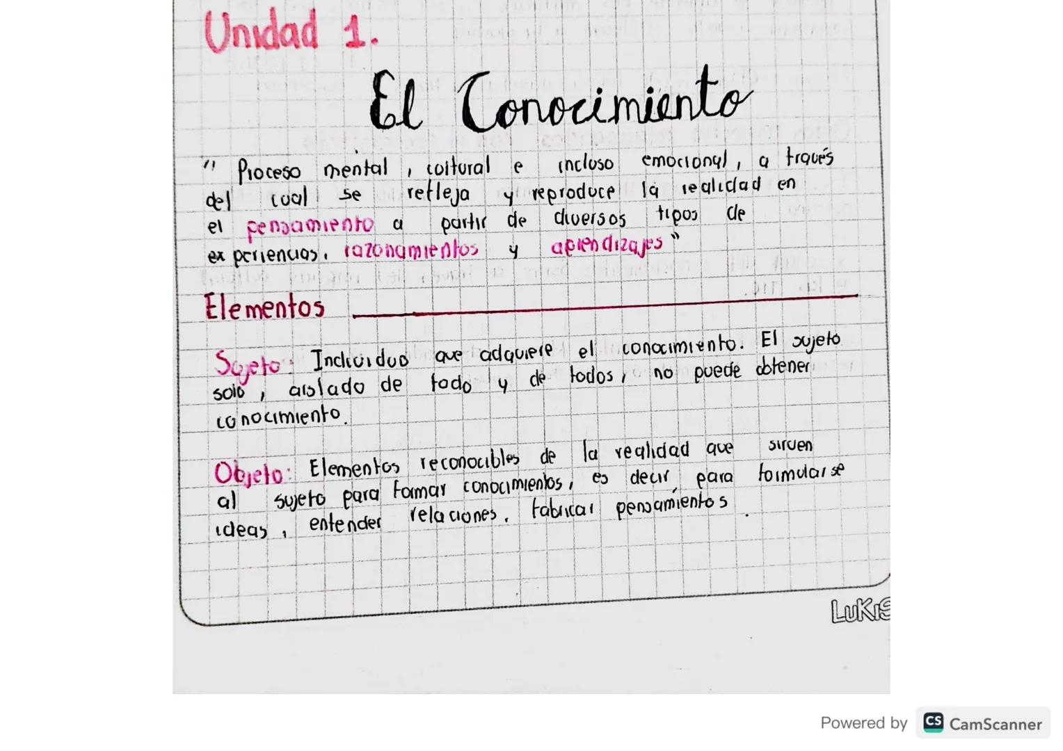 Unidad 1.
El Conocimiento
"
Proceso mental
1
coltural e
del
incluso emocional,
Q
cual se refleja y reproduce la realidad en
el pensamiento a
