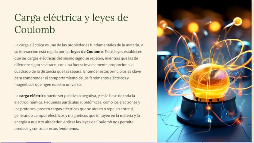 Introducción a la
electricidad y el
magnetismo
Bienvenidos a un viaje fascinante por el mundo de la electricidad y el
magnetismo, dos fenóme
