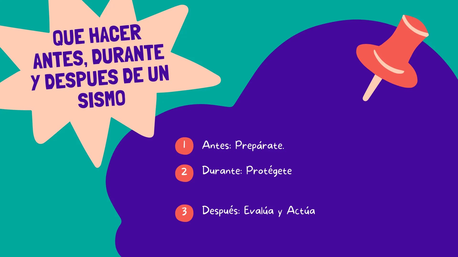 SISMOS Y
TERREMOTOS
Prevenciones QUE HACER
ANTES, DURANTE
Y DESPUES DE UN
SISMO
Antes: Prepárate.
2
Durante: Protégete
3
Después: Evalúa y A