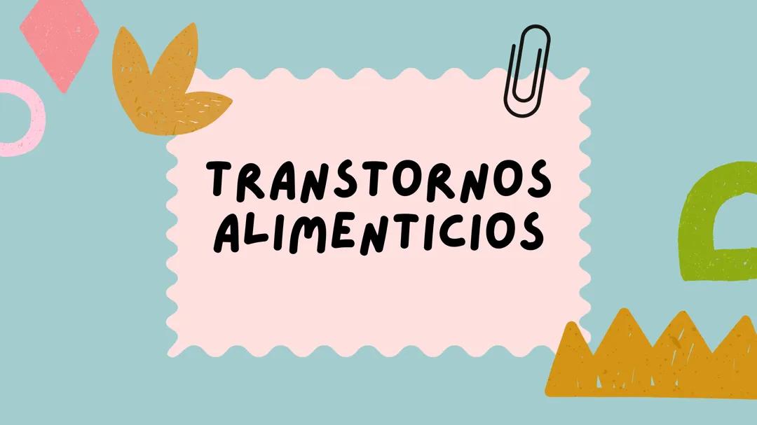 Trastornos alimenticios 