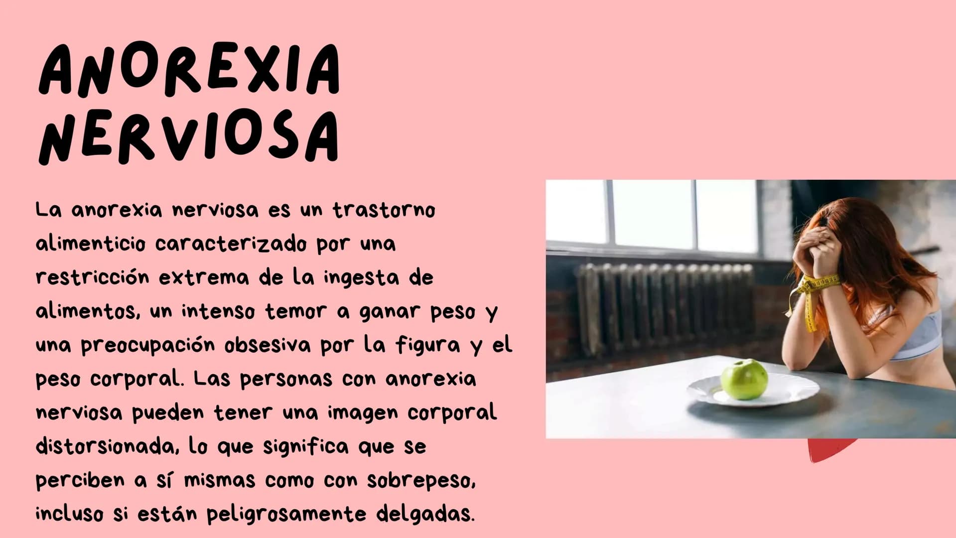 TRANSTORNOS
ALIMENTICIOS
C Л
¿QUE SON?
Los trastornos alimenticios son condiciones graves
relacionadas con comportamientos alimentarios
pers