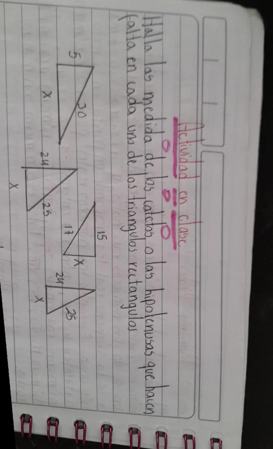 catetos y hipotenusas