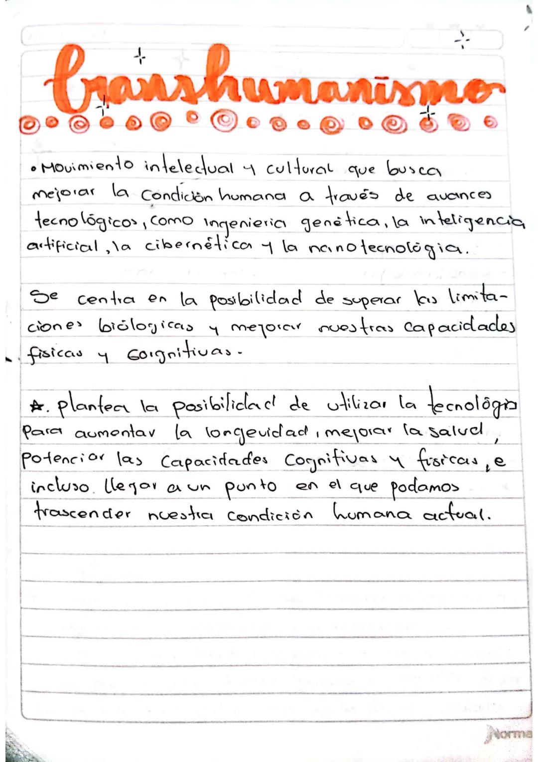 branshumanis
• Movimiento intelectual y cultural que busca
प
mejorar la condición humana a través de avances
tecnológicos, como Ingenieria g