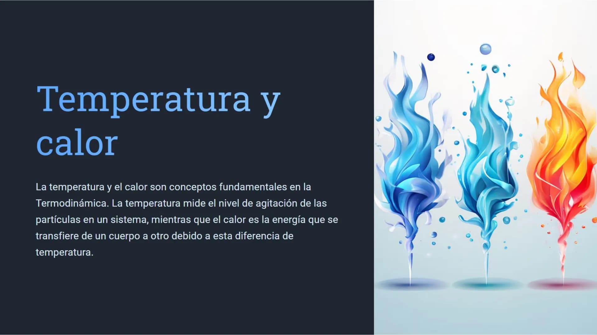 Introducción a la
Termodinámica
La Termodinámica es la rama de la física que estudia los
conceptos de calor, temperatura y energía, y cómo s
