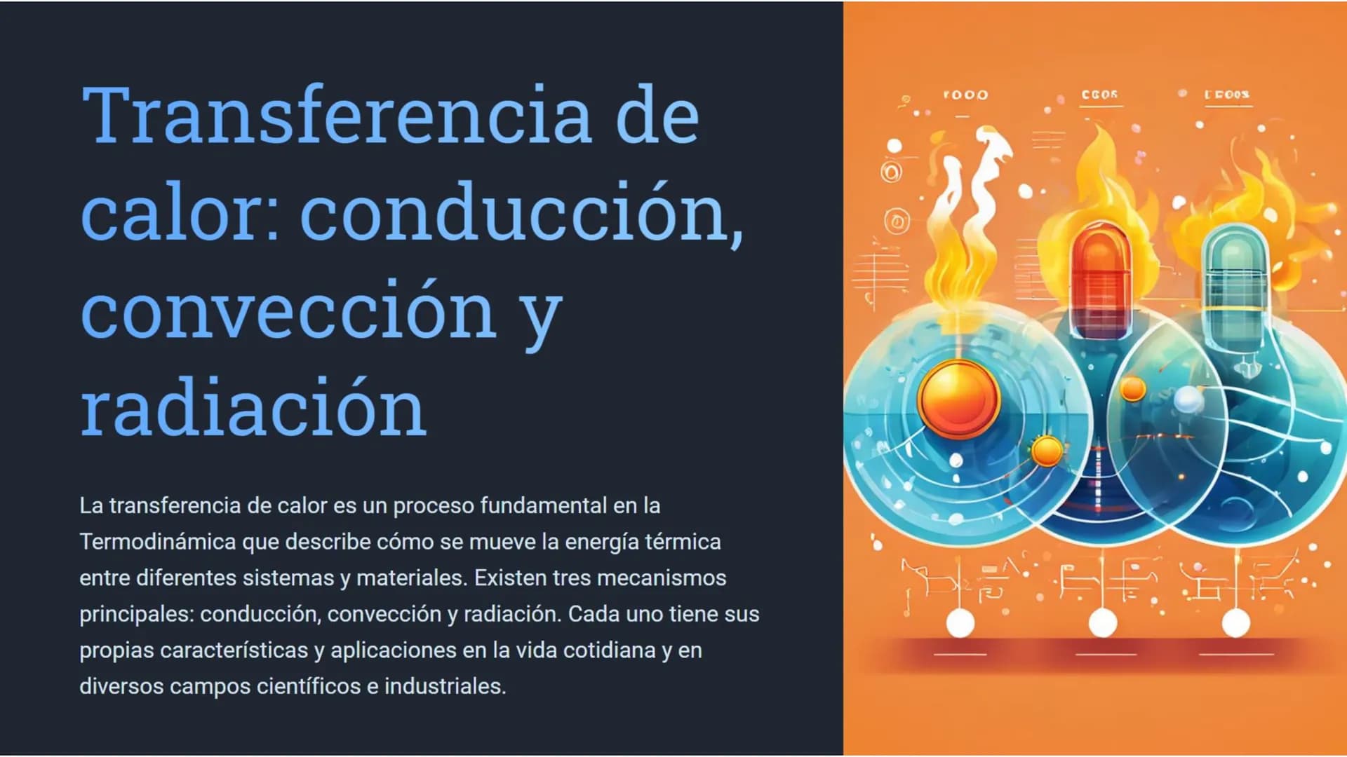Introducción a la
Termodinámica
La Termodinámica es la rama de la física que estudia los
conceptos de calor, temperatura y energía, y cómo s