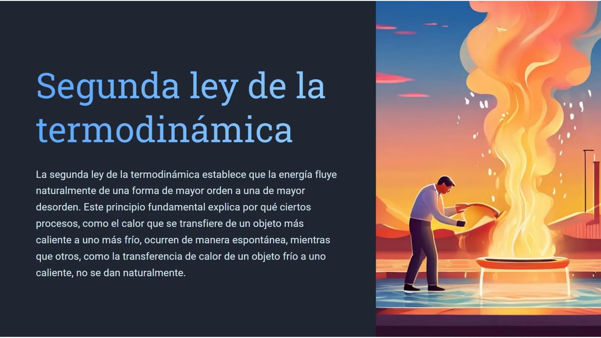 Introducción a la
Termodinámica
La Termodinámica es la rama de la física que estudia los
conceptos de calor, temperatura y energía, y cómo s