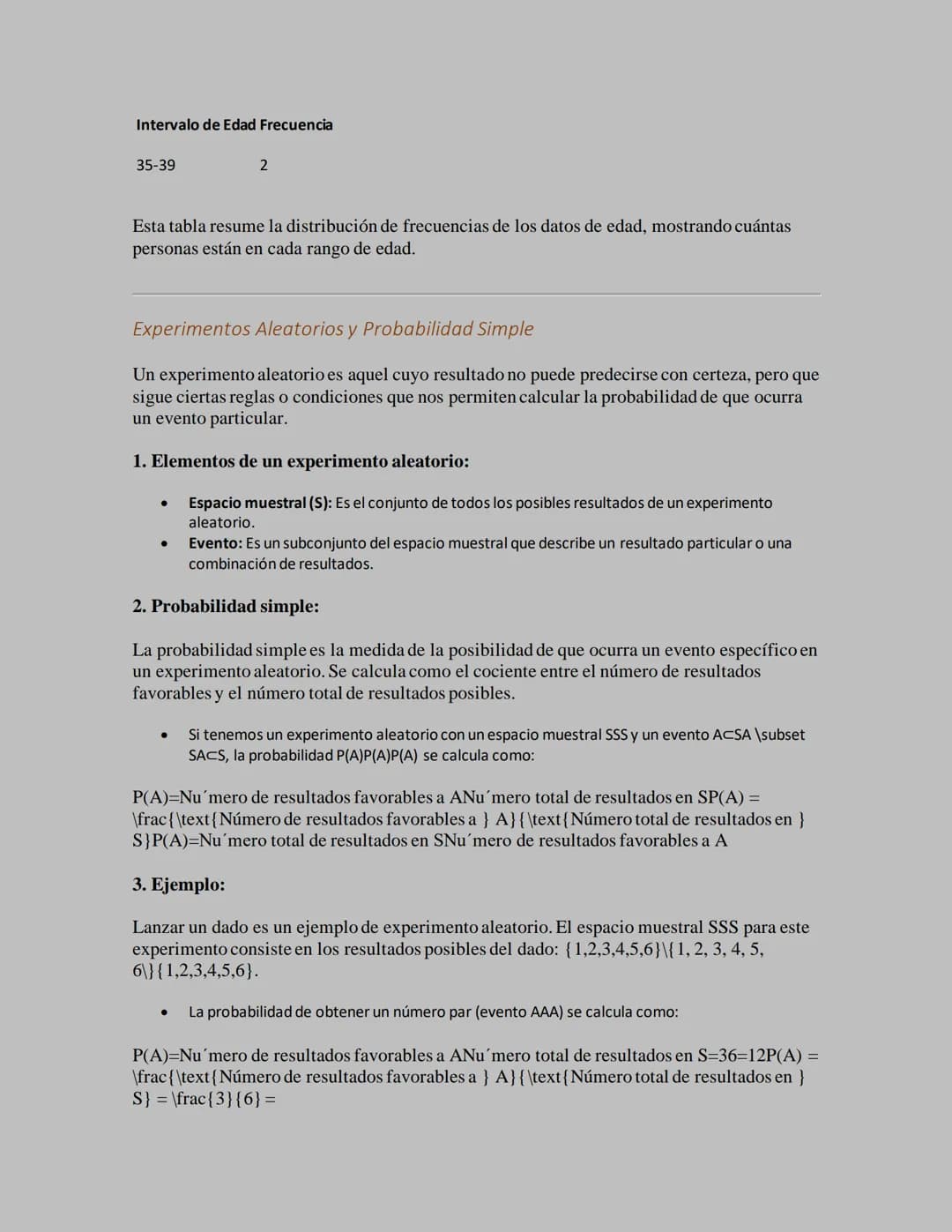 Estadística y Probabilidad
En este documento exploraremos dos conceptos fundamentales en estadística y
probabilidad: la distribución de frec