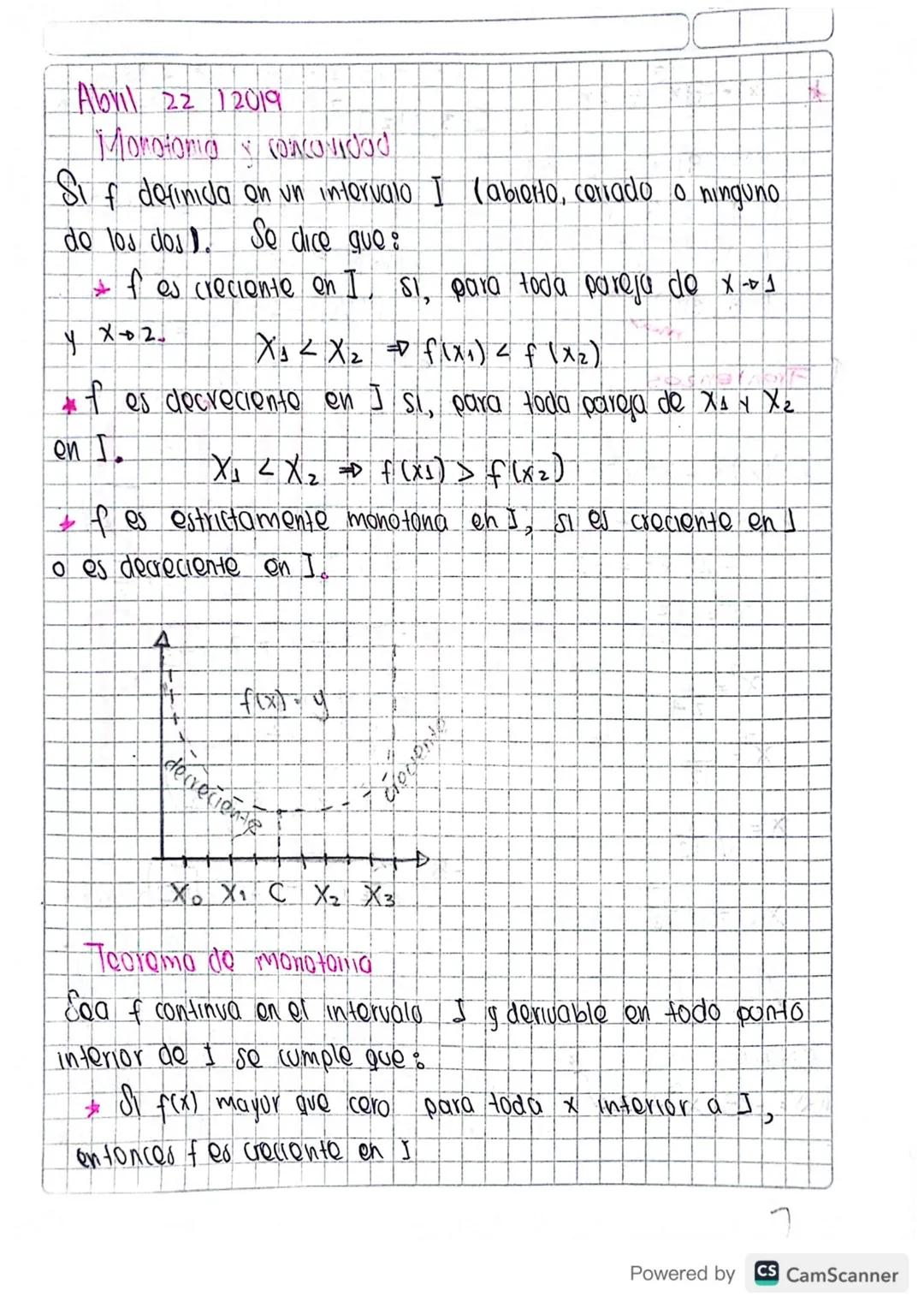 Abvil 22 12019

Monotong conca ndod

Sif definida on un intervalo I (abierto, cerrado o ninguno
do los dos. Se dice guo :

* f es creciente 