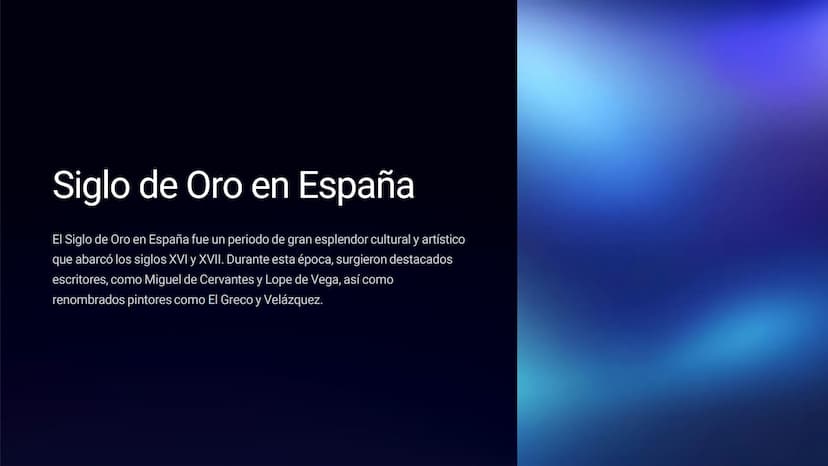 Siglo de Oro en España
El Siglo de Oro en España fue un periodo de gran esplendor cultural y artístico
que abarcó los siglos XVI y XVII. Dur
