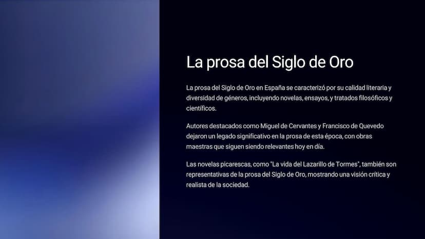 Siglo de Oro en España
El Siglo de Oro en España fue un periodo de gran esplendor cultural y artístico
que abarcó los siglos XVI y XVII. Dur