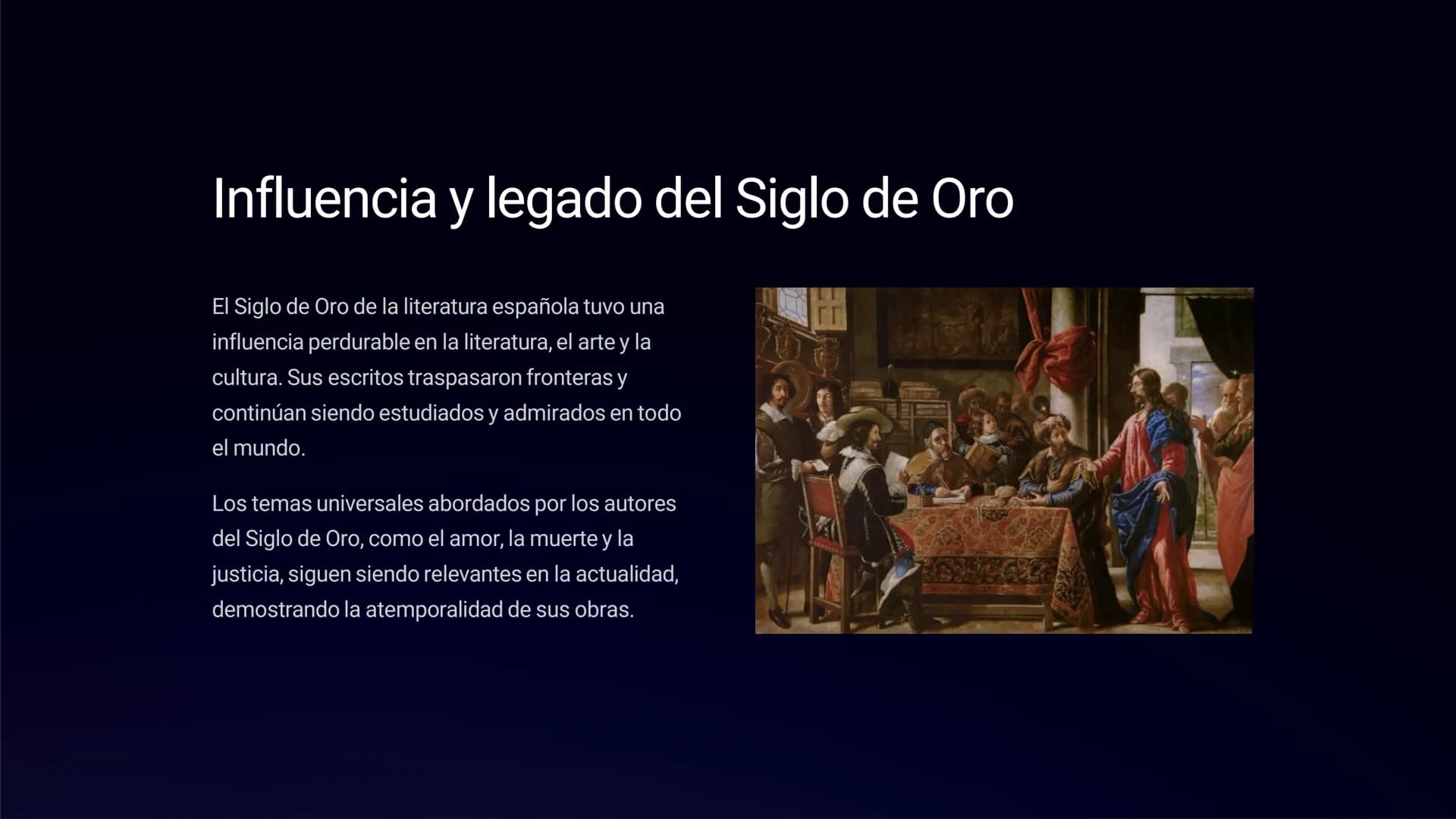 Siglo de Oro en España
El Siglo de Oro en España fue un periodo de gran esplendor cultural y artístico
que abarcó los siglos XVI y XVII. Dur
