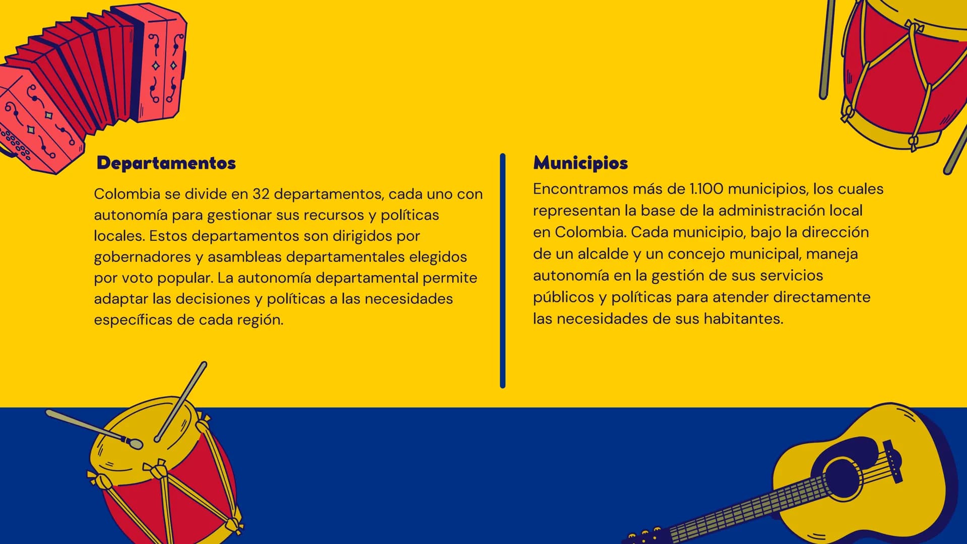 COLOMBIA
Y Su Estado CONTENIDO
• Concepto del Estado
.
Colombiano
Organización del Estado
Colombiano
Organización Territorial
• Departamento