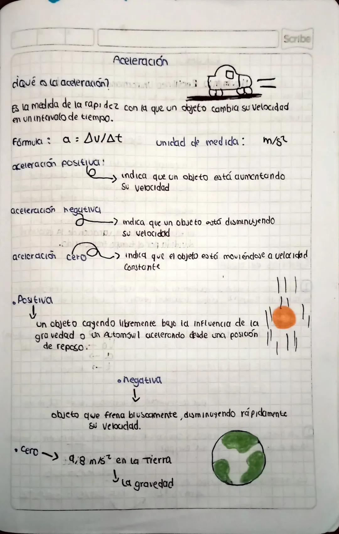 Scribe

daué es la aceleración?

Aceleración

Es la medida de la rapidez con la que un objeto cambia su velocidad
en un intervalo de tiempo.