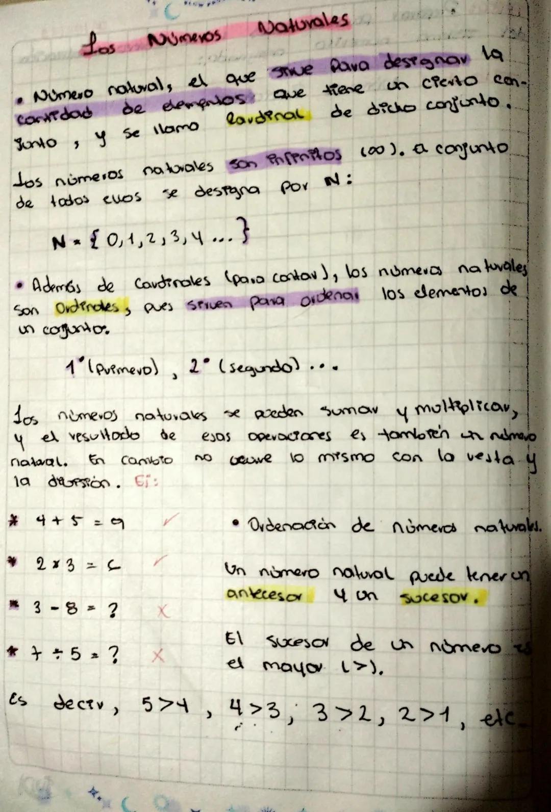 # Los Números Naturales

• Número natural, el que sirve Rava designar la
cantidad de elementos que tiene on cierto con-
Junto , y se llamo l