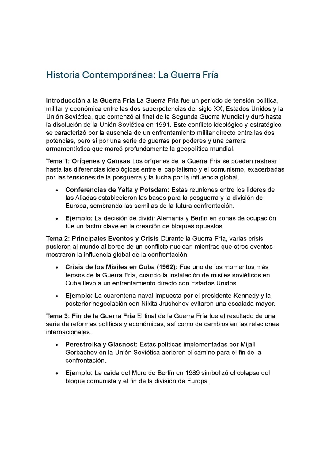 La guerra fría