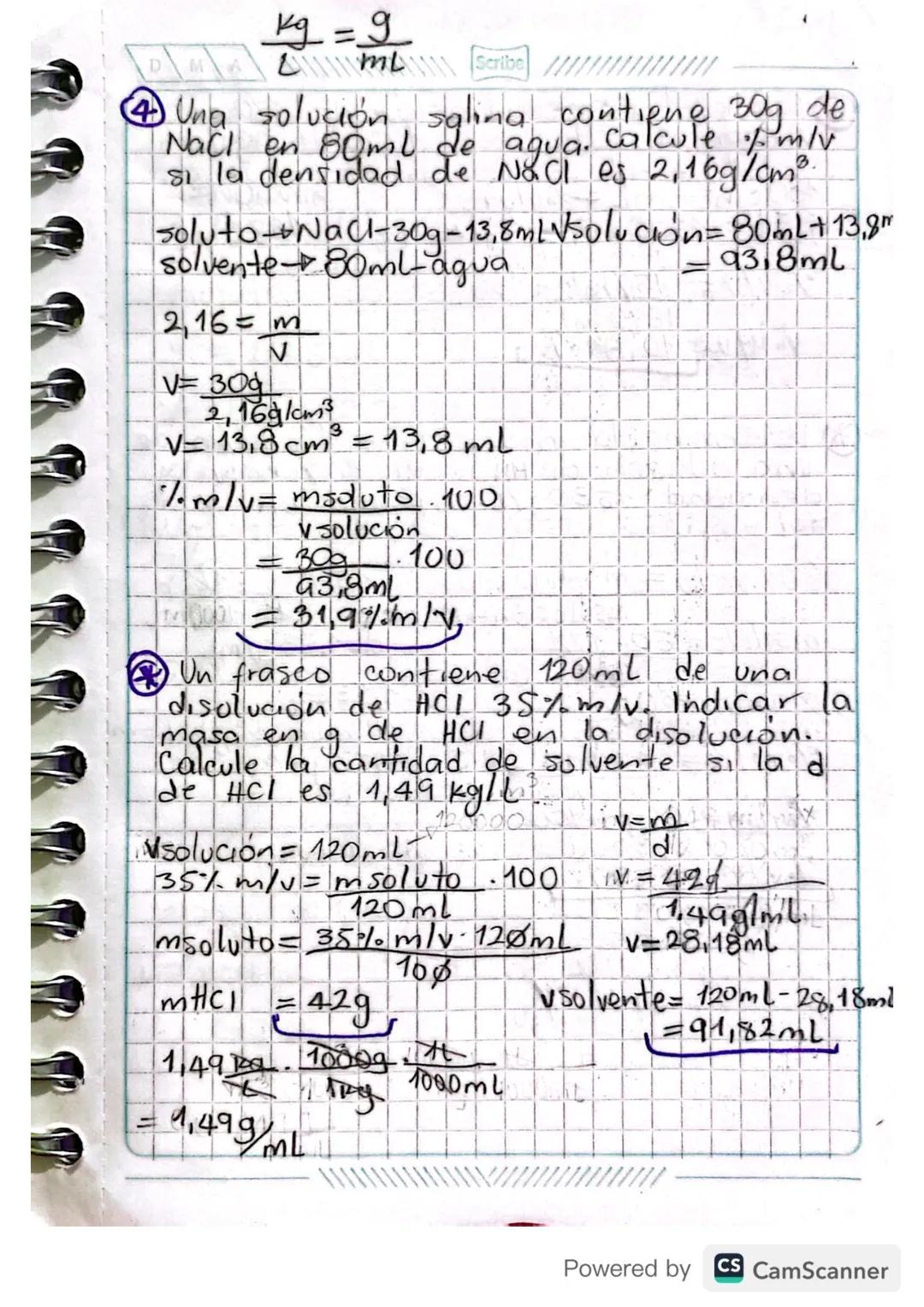 11/09/23
# Unidades físicas de
## concentración

%m/m %m/v % v/v ppm

-%m/m = $\frac{msoluto}{msolución}$.100

msolución= msoluto+m solvente