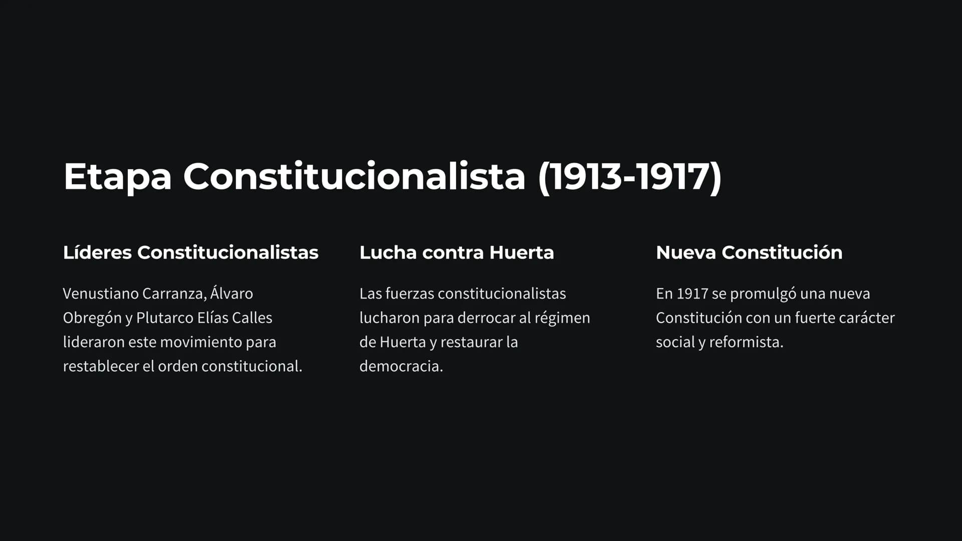 La Revolución
Mexicana
La Revolución Mexicana fue un conflicto armado que transformó la
sociedad y política de México a principios del siglo