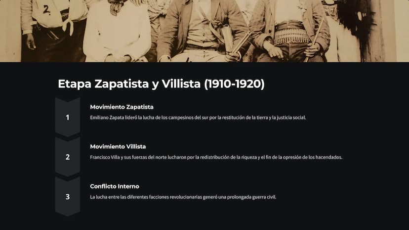 La Revolución
Mexicana
La Revolución Mexicana fue un conflicto armado que transformó la
sociedad y política de México a principios del siglo