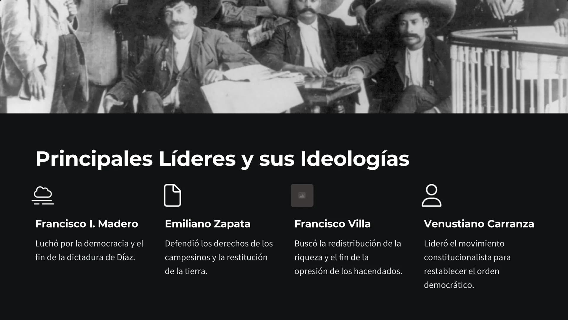 La Revolución
Mexicana
La Revolución Mexicana fue un conflicto armado que transformó la
sociedad y política de México a principios del siglo