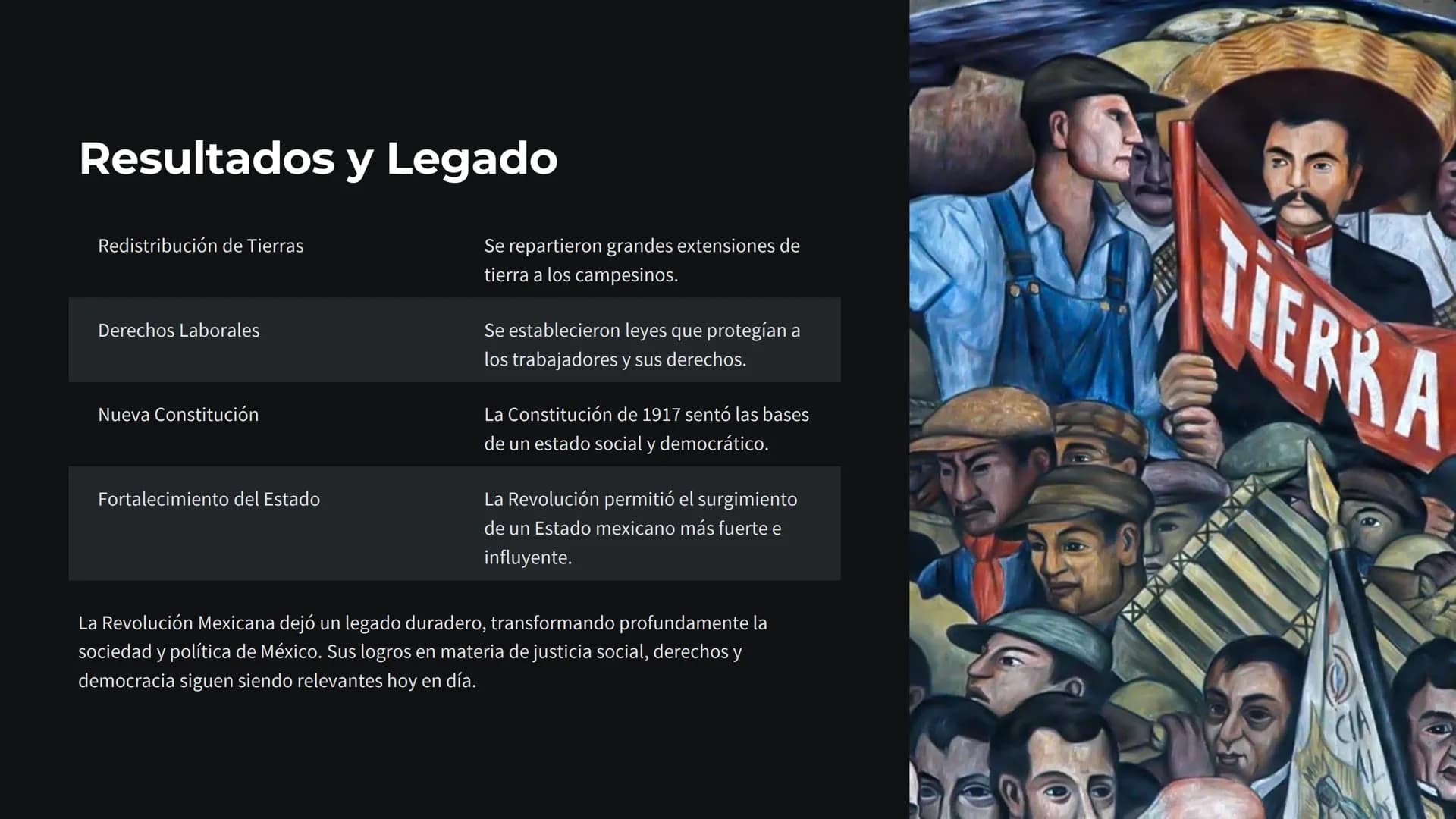 La Revolución
Mexicana
La Revolución Mexicana fue un conflicto armado que transformó la
sociedad y política de México a principios del siglo