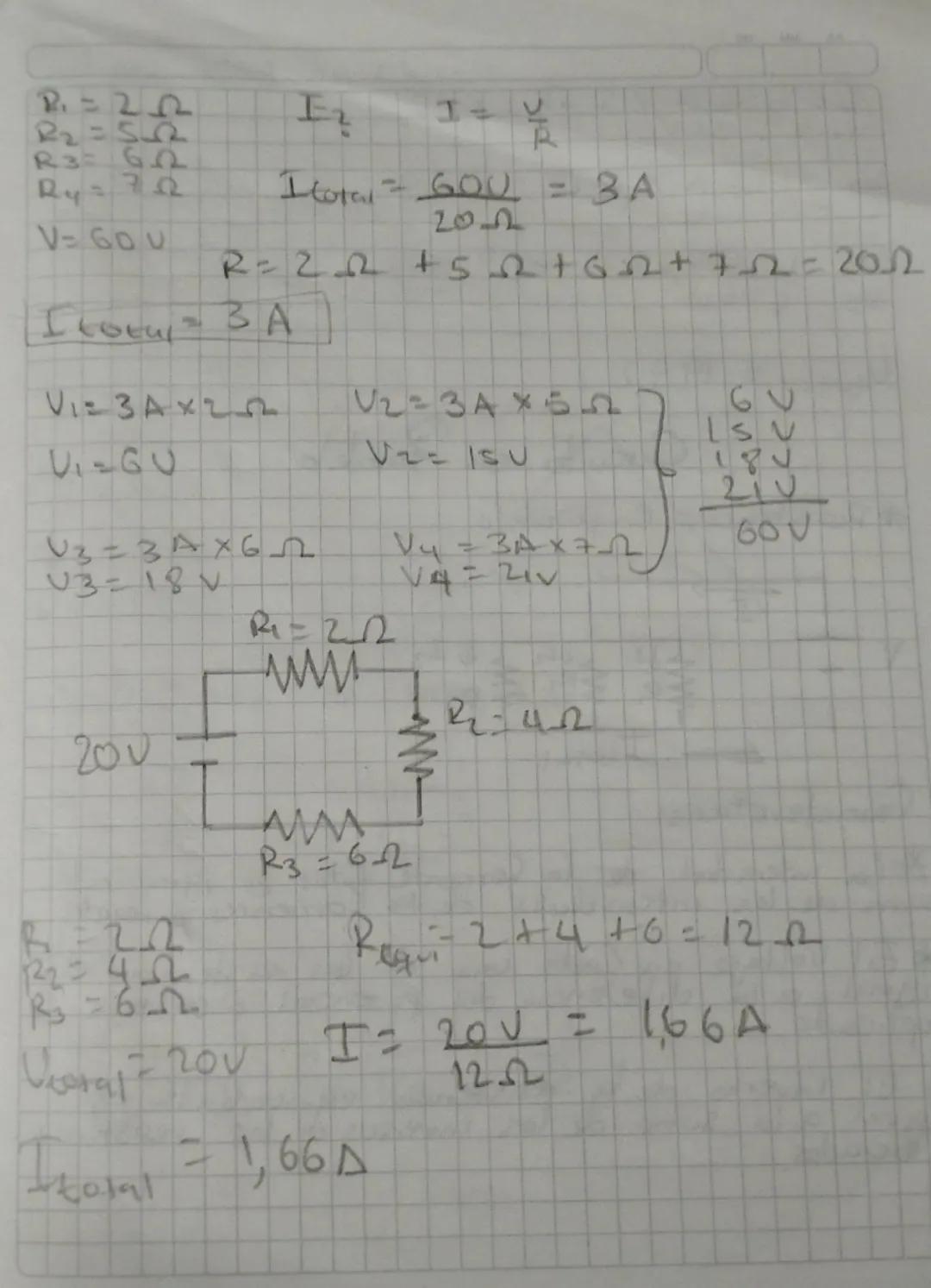 "Circuito electrico"
*Resistencia en serie
www ww
Es
E=V+
I
I
T
RI
V
www.
Requi= 202
R=100 R2= 20.0
wwww
I
I
<
I
V
Ris 1022
R2=2012
Requi= R