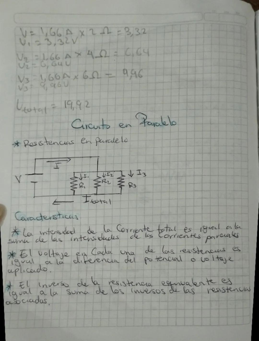 "Circuito electrico"
*Resistencia en serie
www ww
Es
E=V+
I
I
T
RI
V
www.
Requi= 202
R=100 R2= 20.0
wwww
I
I
<
I
V
Ris 1022
R2=2012
Requi= R