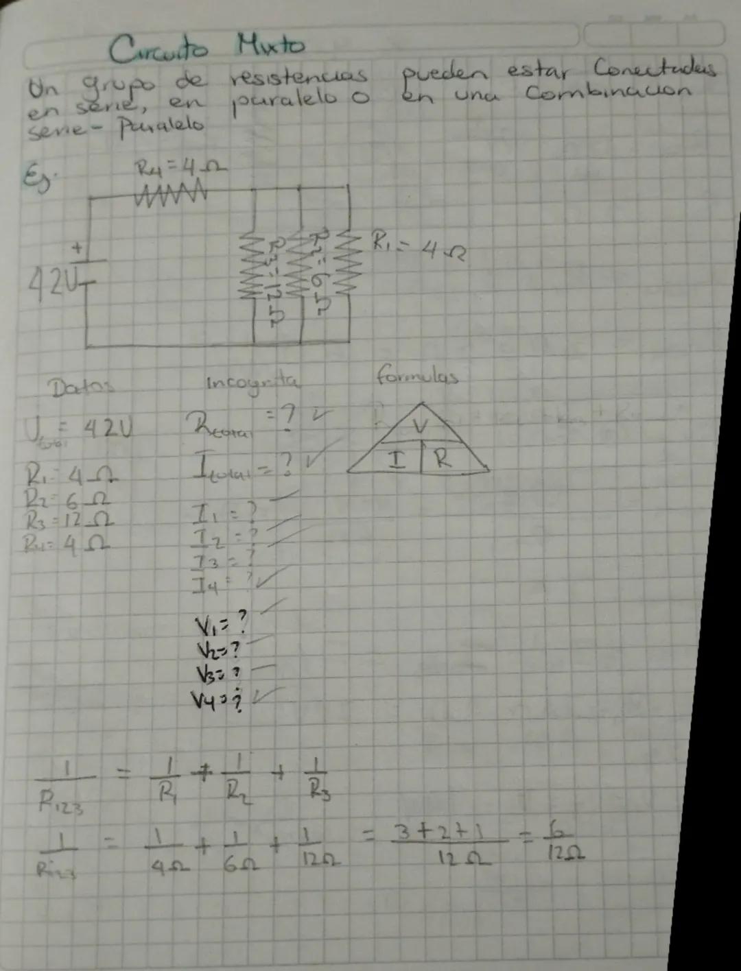 "Circuito electrico"
*Resistencia en serie
www ww
Es
E=V+
I
I
T
RI
V
www.
Requi= 202
R=100 R2= 20.0
wwww
I
I
<
I
V
Ris 1022
R2=2012
Requi= R