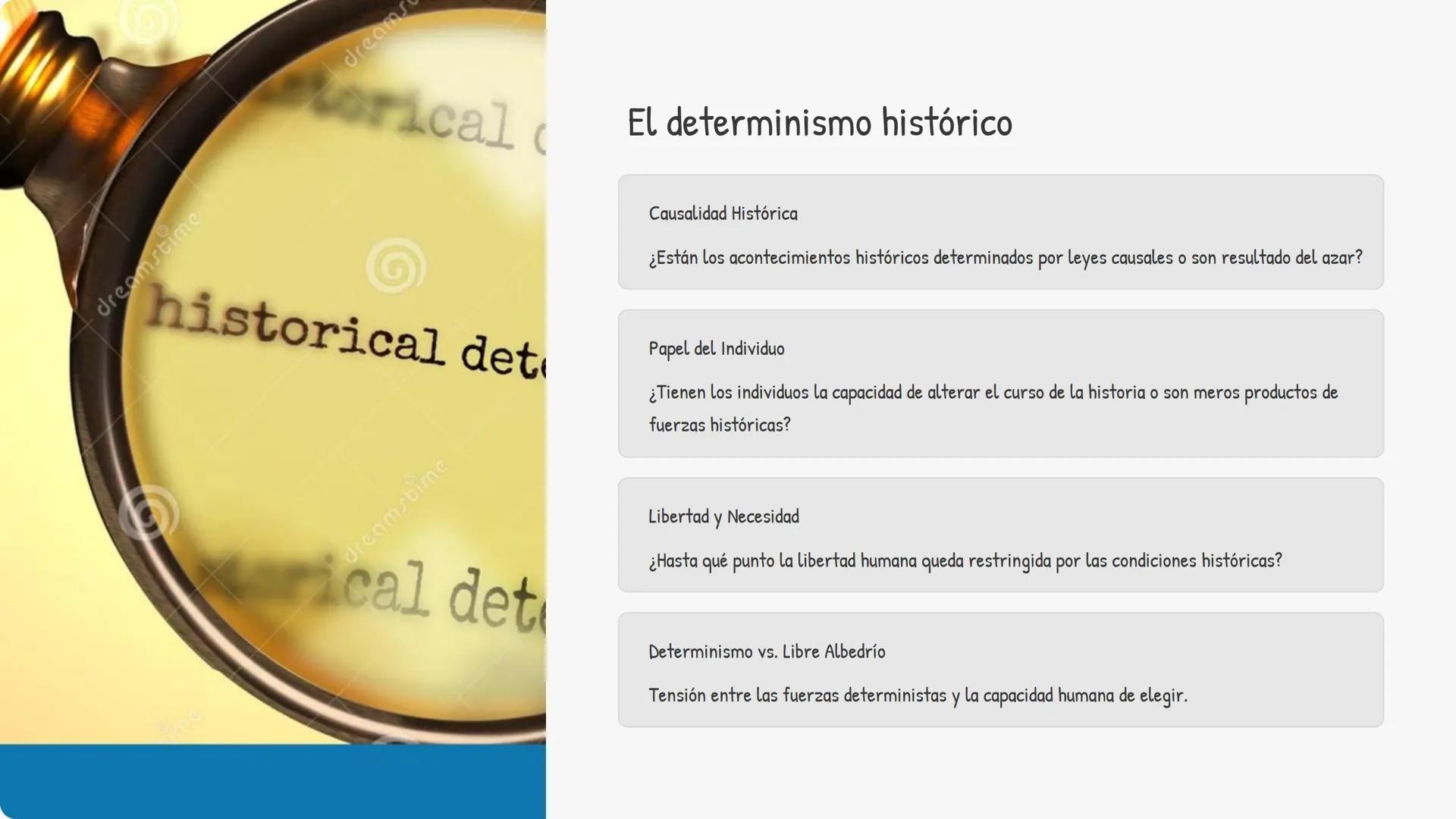 # la filosofía de la historia

La filosofía de la historia es una rama de la filosofía que estudia el significado y
el desarrollo de la hist