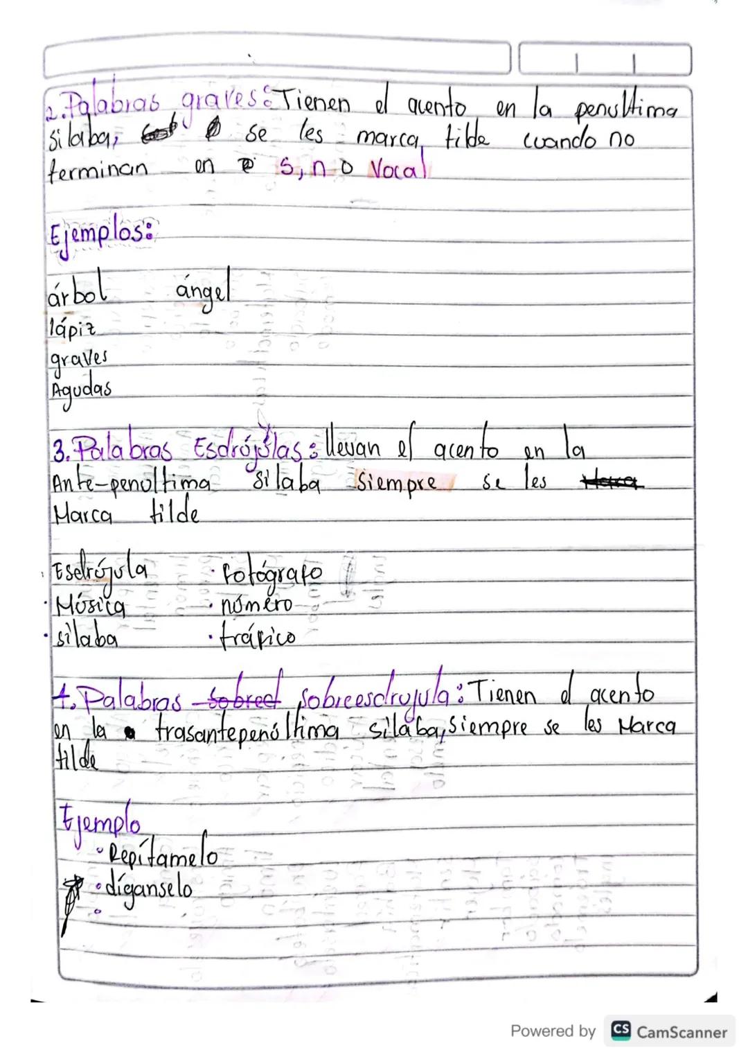 El Acento es la
es la mayor
intensidad
pronuncia una de las silabas fon que se
Palabra,
Ung
la tilde
。 acento ortografico.
Ja marca eserita
