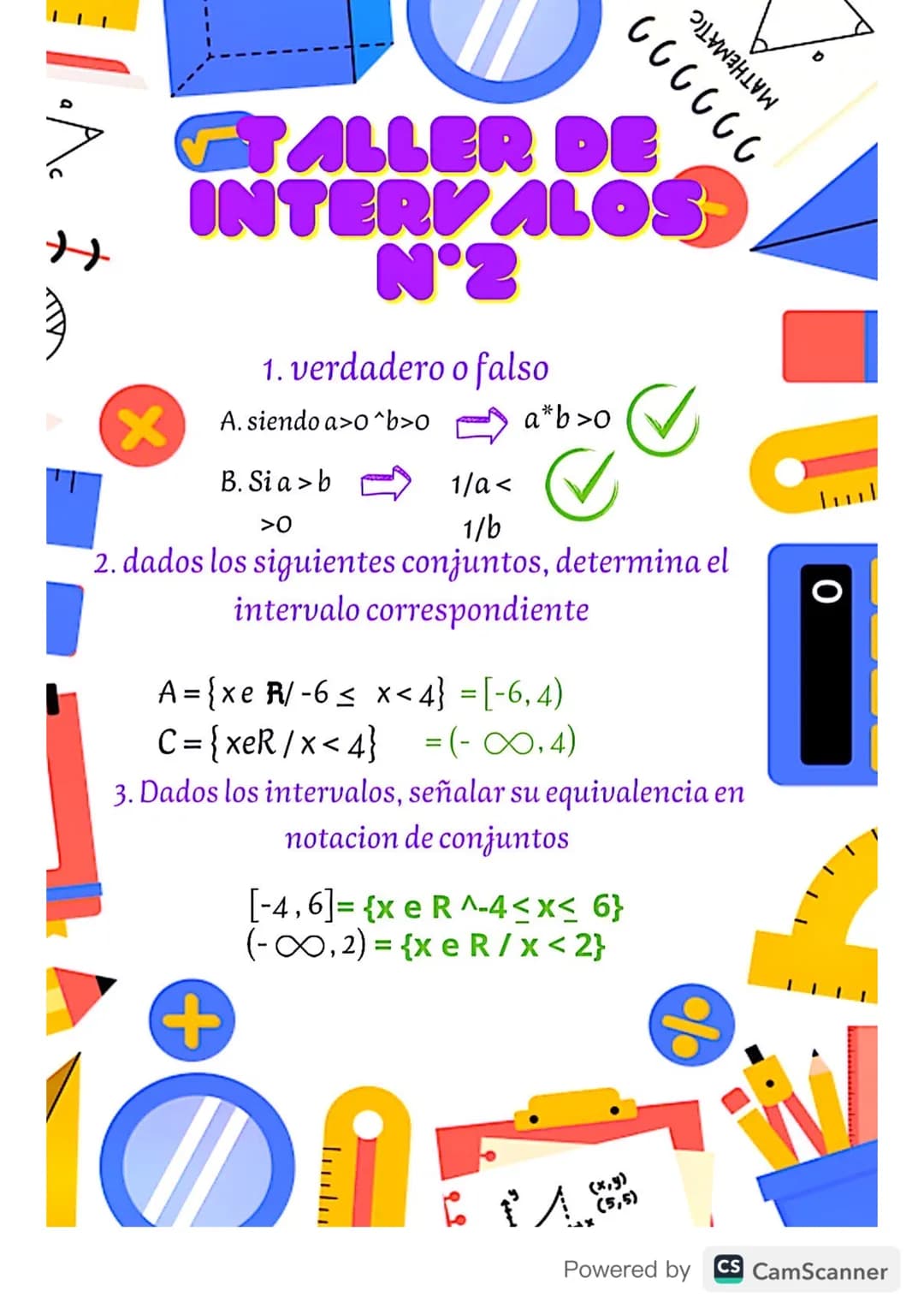 Ejercicios de intervalos 