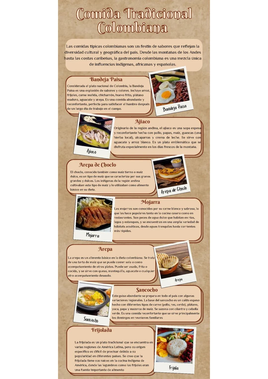 Comida tradicional colombiana 