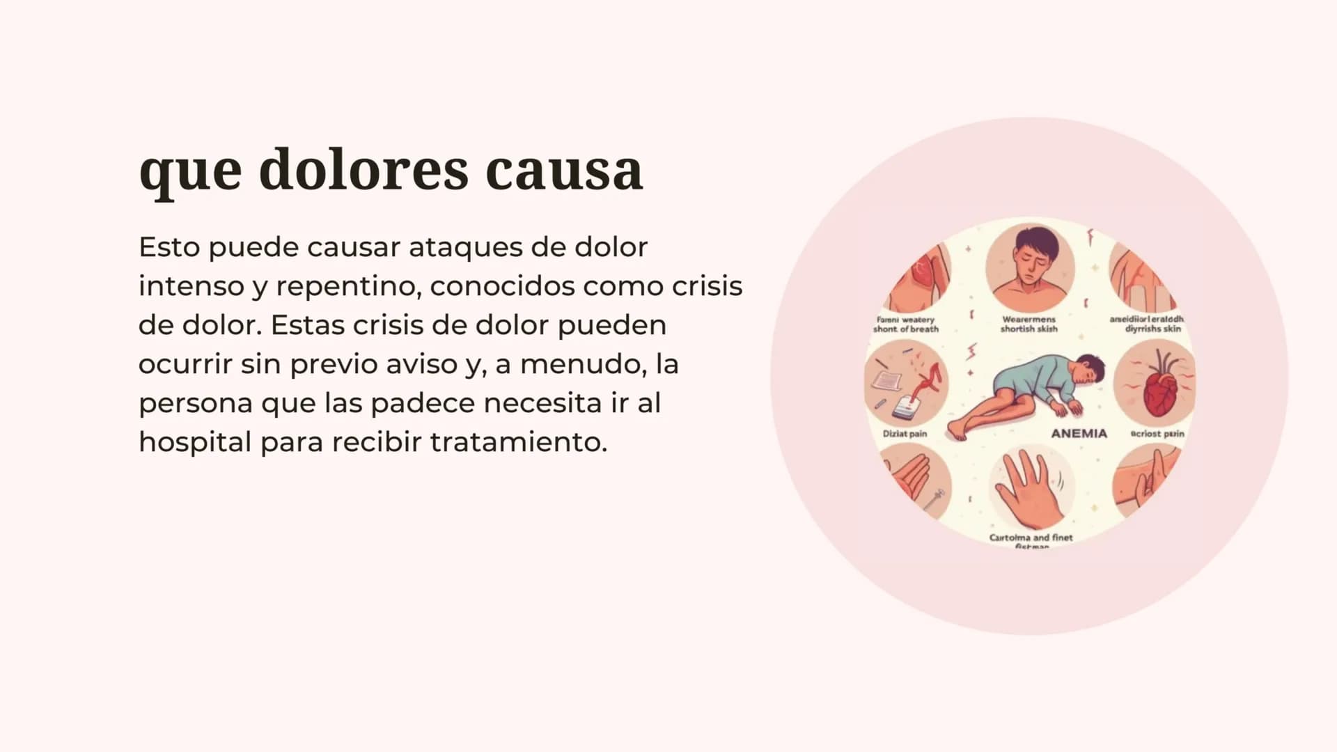¿Que es anemia falciforme?
• La anemia falciforme es un grupo de
trastornos hereditarios en los que los
glóbulos rojos adquieren forma de ho