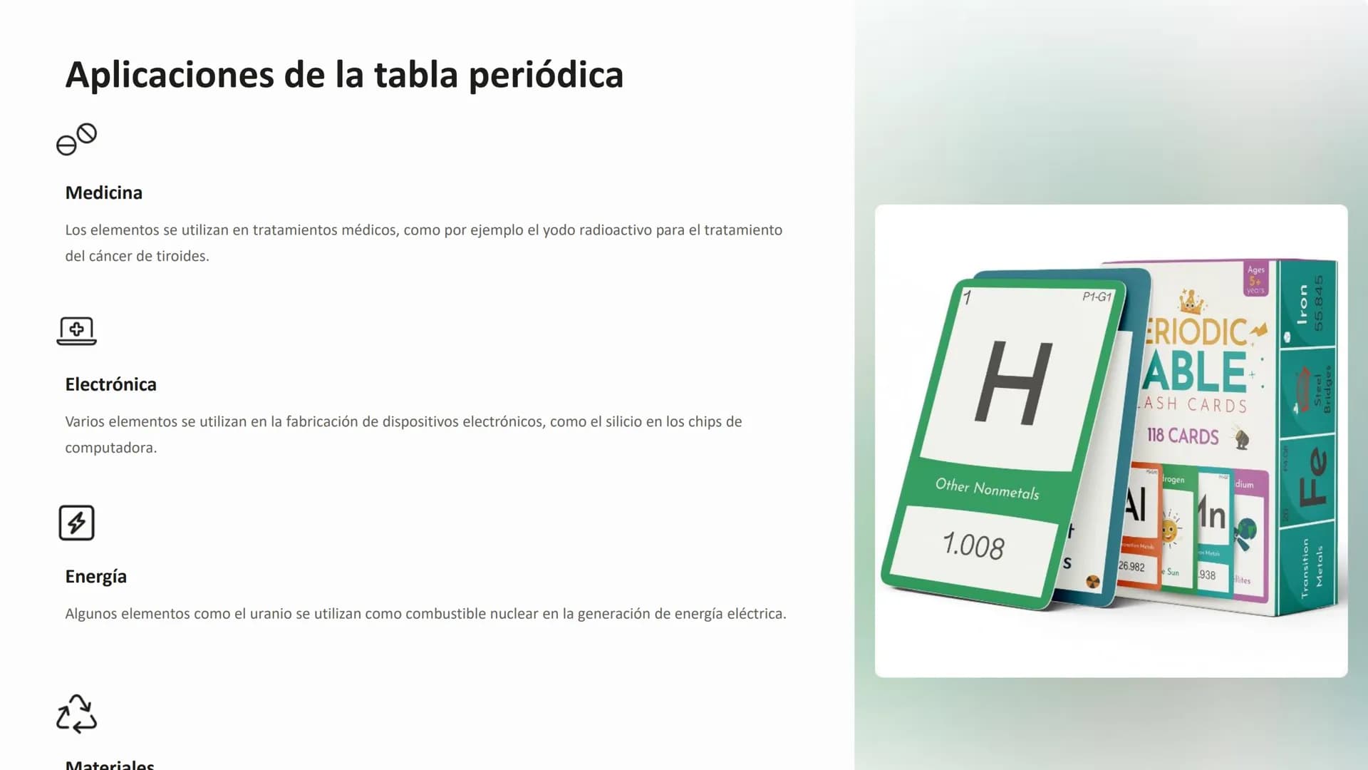 la tabla periódica
La tabla periódica es una representación organizada de los elementos
químicos, ordenados por sus propiedades atómicas. Es