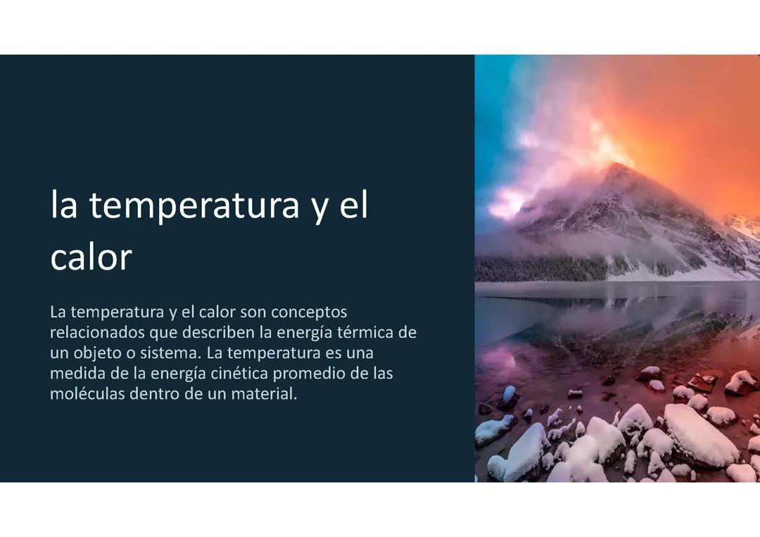 Temperatura y calor: 