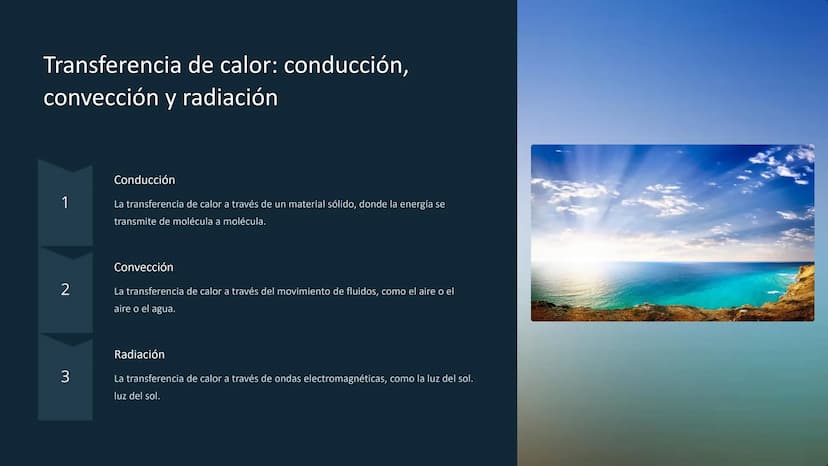 la temperatura y el
calor
La temperatura y el calor son conceptos
relacionados que describen la energía térmica de
un objeto o sistema. La t