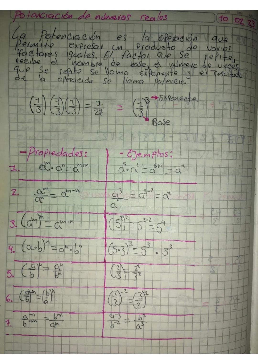# Potenciación de números reales

La Potenciación es la operación que al
Permite expresar un Producto de varios
factores iguales. El factor 